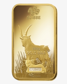 100 Gram Fine Gold Bar - Bull, HD Png Download, Free Download