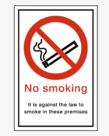 No Smoking Law Sticker - No Smoking Sign Law, HD Png Download, Free Download