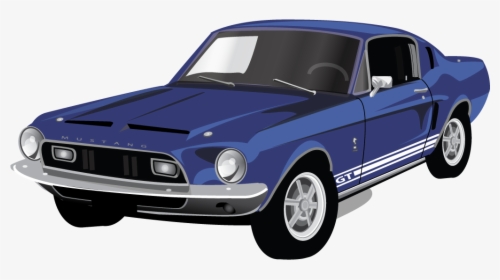 Muscle Car Mustang Gt Icon - Old Blue Mustang Png, Transparent Png, Free Download