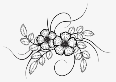 Flower Chalk Art Transparent Png Clipart Free Download - Transparent Flower Drawings Png, Png Download, Free Download