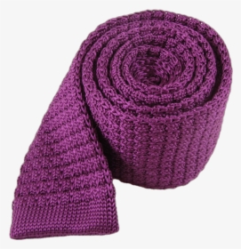 Plum Textured Solid Knit Tie - Wool, HD Png Download, Free Download