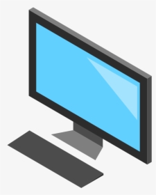 Using The Computer Clipart - Transparent Background Cartoon Computer, HD Png Download, Free Download
