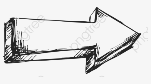 Arrow Clipart Drawn - Right Arrow Drawing, HD Png Download, Free Download