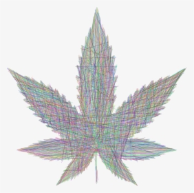 Marijuana Leaf Lines Prismatic - Marijuana Leaf Svg Free, HD Png Download, Free Download