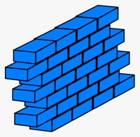 Blue Brick Wall Vector Background Vectors Clipart , - Clipart Of Brick Walls, HD Png Download, Free Download