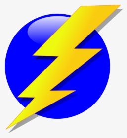 Simbolo De La Electricidad Clipart , Png Download - Blue And Yellow Lightning Bolt, Transparent Png, Free Download