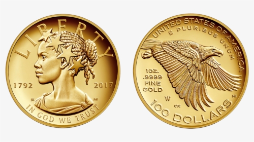 Gold Coin Png - Black Woman Coin, Transparent Png, Free Download