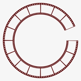 Film Strip Png Vector Black And White Library - Film Strip Circle Vector, Transparent Png, Free Download