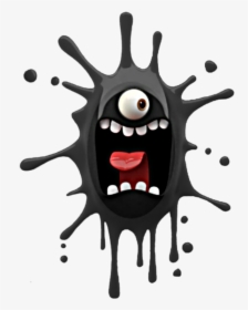 Scared Cute Mouth Emotions Gray Schalloween - 3d Monster Png, Transparent Png, Free Download