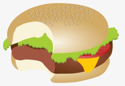Food,clip Art,junk King Grilled Chicken Food,veggie - Burger With Bite Clipart Png, Transparent Png, Free Download