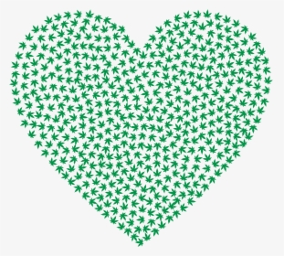 Marijuana Heart Green Clip Arts - Weed Shaped Heart Png, Transparent Png, Free Download