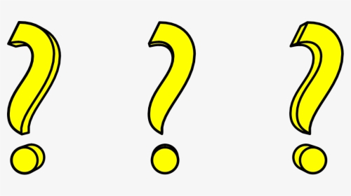 Number 3 Clipart Yellow - Three Question Mark Png, Transparent Png, Free Download