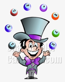 Lucky Lottery Man - Bingo Balls Cartoon, HD Png Download, Free Download