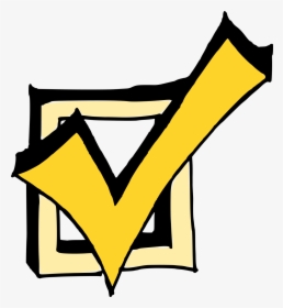 Yellow Check Mark Painted, HD Png Download, Free Download