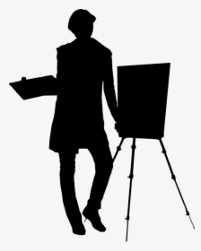 Silhouette, Artist, Isolated, Sketch, Drawing, Woman - Artist Silhouette Transparent Background, HD Png Download, Free Download