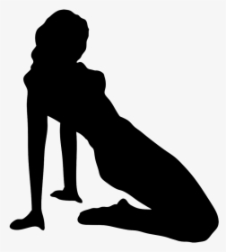 Silhouette Of Pin Up Girl - Free Female Silhouette Png, Transparent Png, Free Download