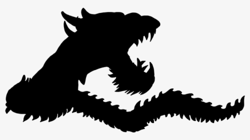 Chinese Dragon Silhouette - Chinese Dragon Gif Png, Transparent Png, Free Download