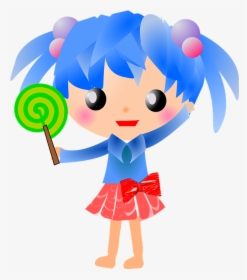 Lollipop, Candy, Sweets, Girl, Person, Happy - Happy Daughters Day, HD Png Download, Free Download