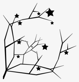 Twig, Branche, Fall, Silhouette, Tree, Stars, Christmas - Stars In Circle Png, Transparent Png, Free Download
