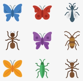 Insect,animal Figure,butterfly,clip Art,organism,moths - Insects Flat Icon, HD Png Download, Free Download