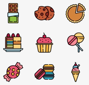 Sweet And Candy Shop - Food Colour Icon Transparent, HD Png Download, Free Download