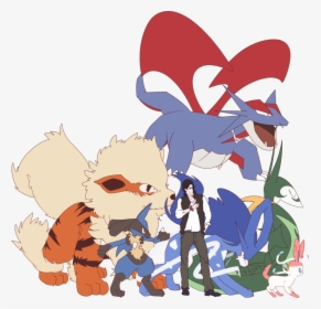 Crescent Champion Windie - Salamence And Arcanine, HD Png Download, Free Download
