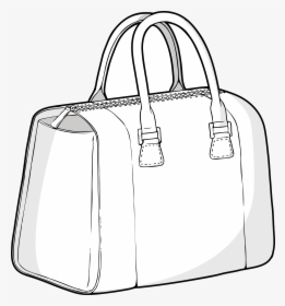 Hands Clipart Purse - Sketch Of Hand Bag, HD Png Download, Free Download