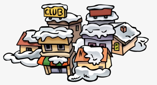Town In Oldest Map - Old Club Penguin Map, HD Png Download, Free Download