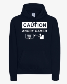 Angry Gamer Sweatshirt B&c Hooded , Png Download - Hoodie, Transparent Png, Free Download