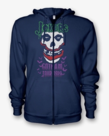 Joker"s Gotham Hoodie - Zip Up Over Face Hoodie, HD Png Download, Free Download