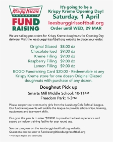 Krispy Kreme Fundraiser Flyer Cathodic 7495c84b8928 - Krispy Kreme Fundraiser Prices 2018, HD Png Download, Free Download