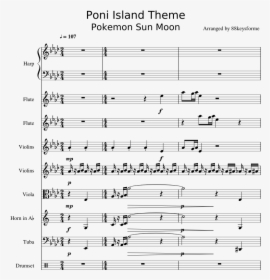 Flute Sheet Music Pokemon Sun And Moon , Png Download - Sheet Music, Transparent Png, Free Download