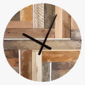 Wood Clock Parke Clipart Png - Clock Made Of Wood, Transparent Png, Free Download