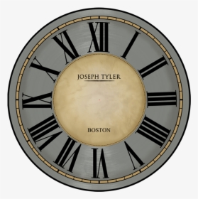 30 Wood Wall Clock In Black & Tan Clocks - Printable Roman Numerals Clock, HD Png Download, Free Download