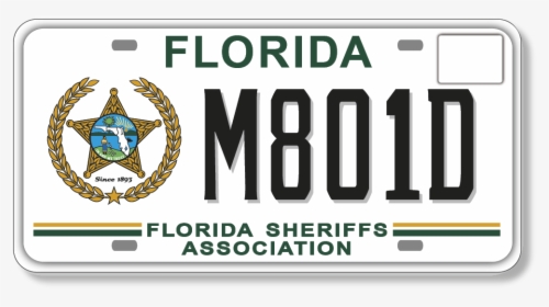 Graphic Of A Florida Sheriffs Association Specialty - Florida Star License Plate, HD Png Download, Free Download