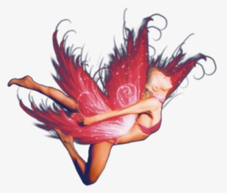 #fairy #flying #fantasygirl #magical #red #fairies - Illustration, HD Png Download, Free Download