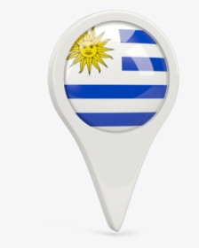 Round Pin Icon - Uruguay Flag Icon Png Pin, Transparent Png, Free Download