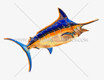 Sword Fish Clipart Banner Free Library Funky Swordfish - Swordfish Drawing Colored, HD Png Download, Free Download