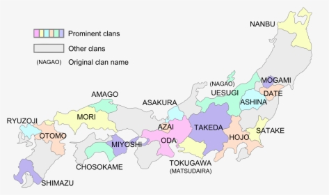 Sengoku Japan Map , Png Download - Sengoku Period Geography, Transparent Png, Free Download