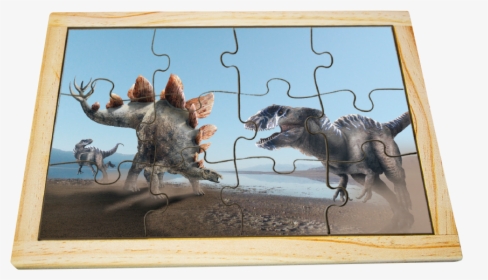 Stegosaurus And Allosaurus Puzzle - Visual Arts, HD Png Download, Free Download
