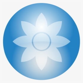 Sky Blue Flower Orb - Circle, HD Png Download, Free Download