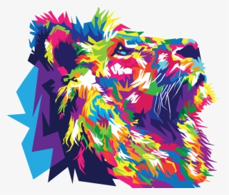 Rainbow Lion Png - Lion, Transparent Png, Free Download
