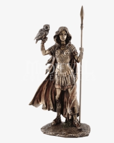 Athena Statue With Owl, HD Png Download, Free Download