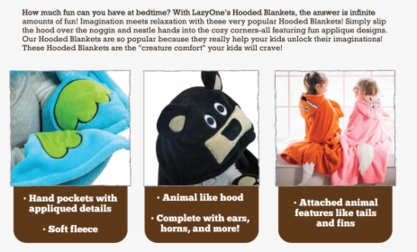 Hand Pockets, Critter Hood, Animal Features With Tails - Backpack, HD Png Download, Free Download