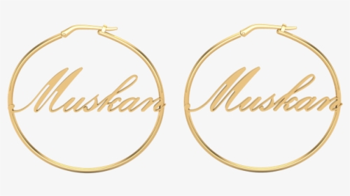 Gold Personalised Earrings, HD Png Download, Free Download