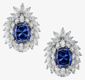 Ciro Jewelry Victoria Queen Earrings - Sapphire Stud Earrings Diamond, HD Png Download, Free Download