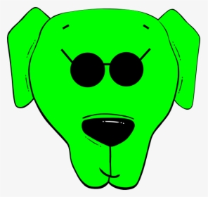 Green Cool 2 Clipart - Cartoon Dog Face, HD Png Download, Free Download