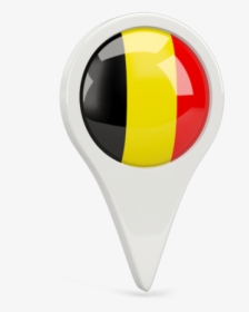Round Pin Icon - Belgium Flag Icon Pin, HD Png Download, Free Download