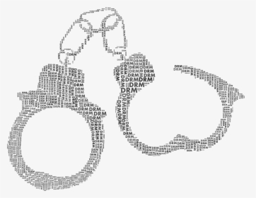 Drm Word Cloud Big - Handcuffed Clip Art, HD Png Download, Free Download