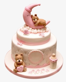 Girly Teddy Bear Birthday Cake, HD Png Download, Free Download